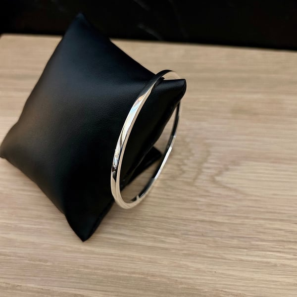 "Pathways" - Sterling Silver Bangle - Made to any size - 3mm Square
