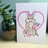 Hungry bunny Valentine’s Day card