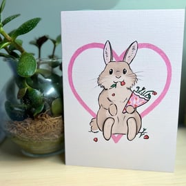 Hungry bunny Valentine’s Day card