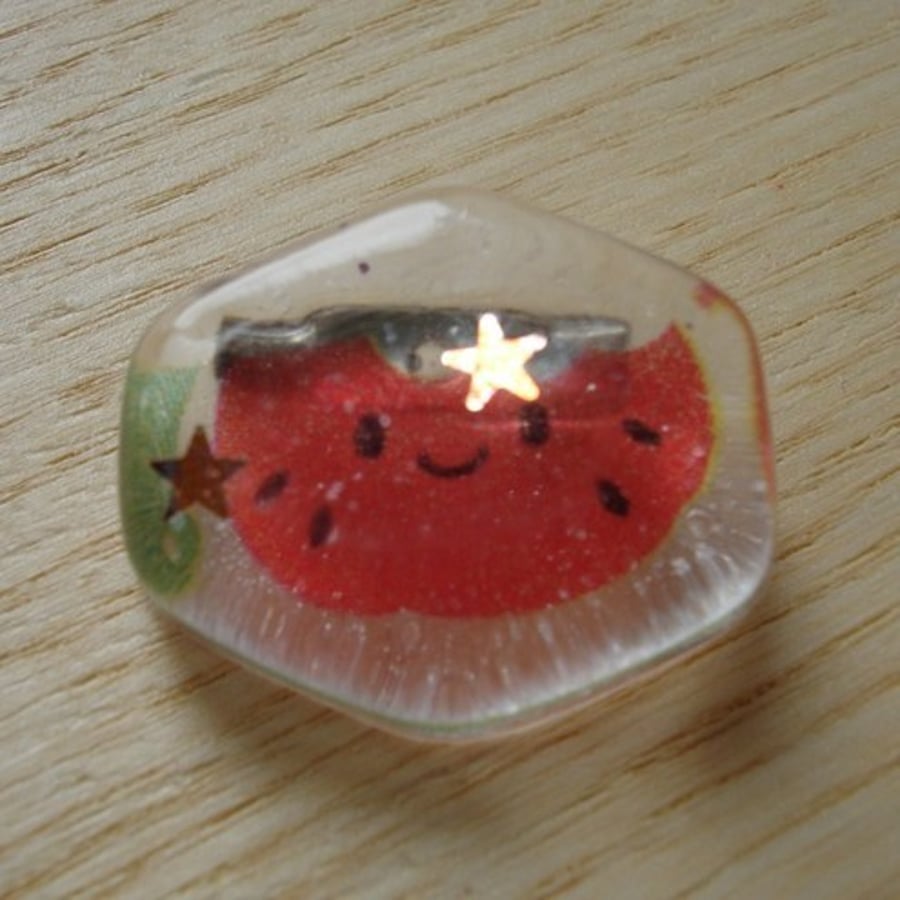 Kawaii Watermelon Resin Pin