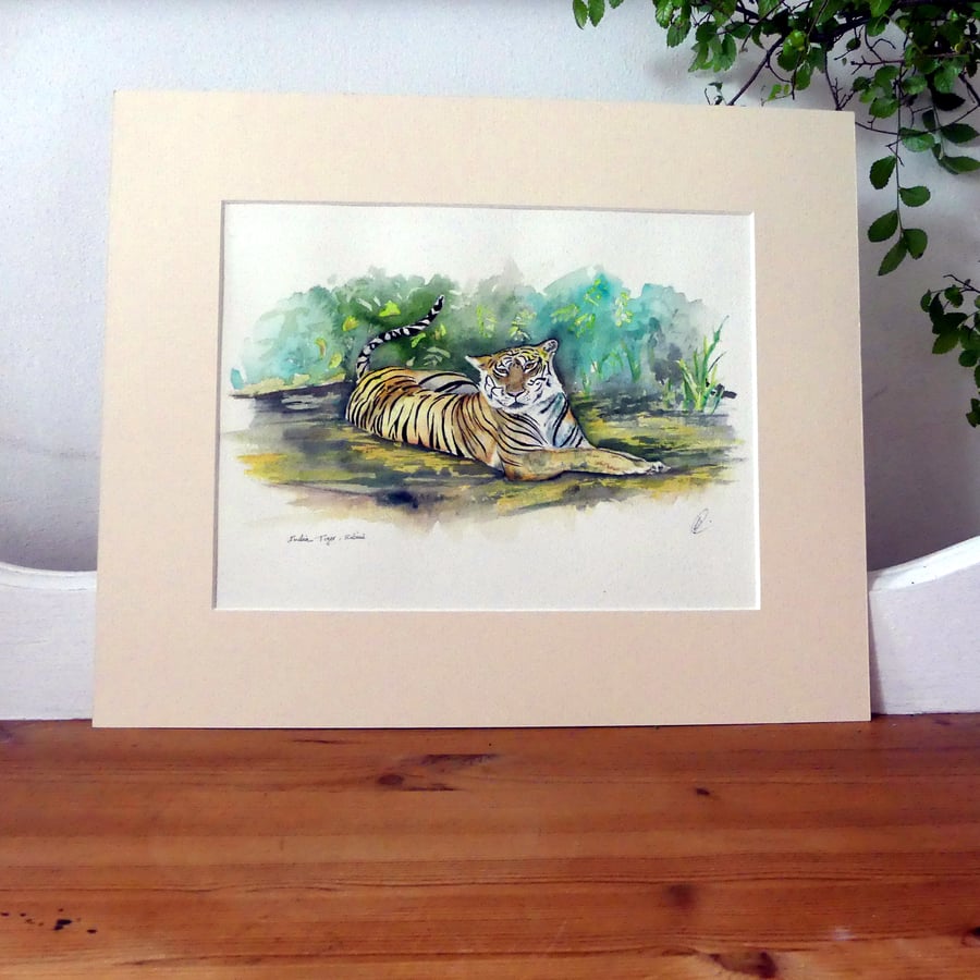  Tiger Watercolour Original Painting 