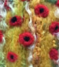 Needle felted picture of poppies in a cornfield. - Image 3