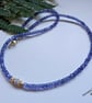 AA Grade 45ct Genuine Tanzanite  Choker Gold Vermeil Necklace 