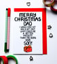 Funny Christmas Card From Son for Dad, Joke Dad Christmas Card From Son - Image 1