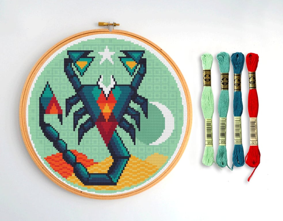 010K - Scorpio - Horoscope - Zodiac Series - Cross Stitch Pattern