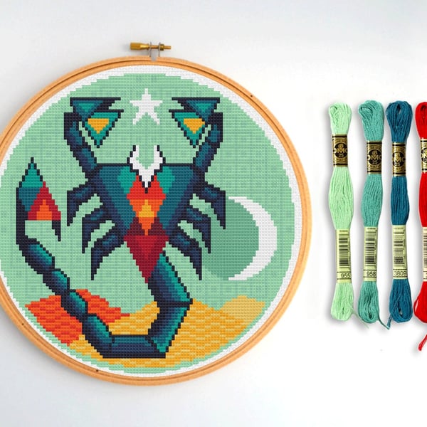 010K - Scorpio - Horoscope - Zodiac Series - Cross Stitch Pattern