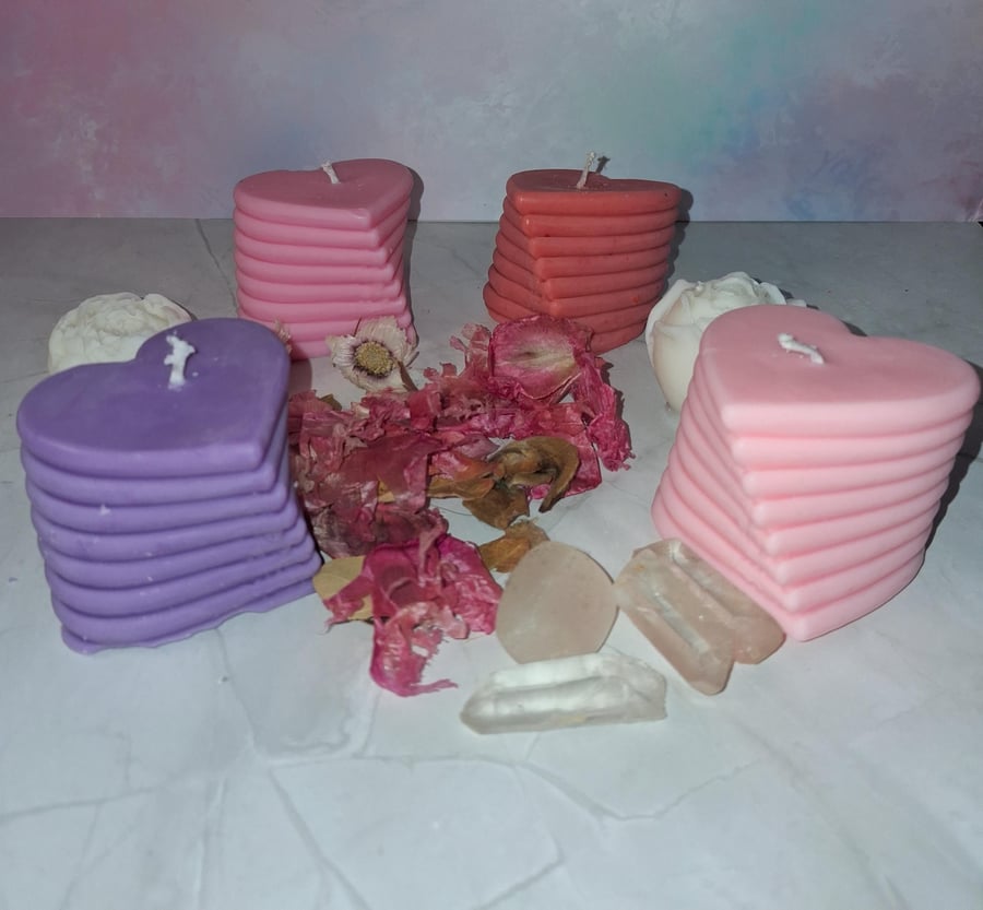 Hearts - Hand poured Kerasoy Wax Candle