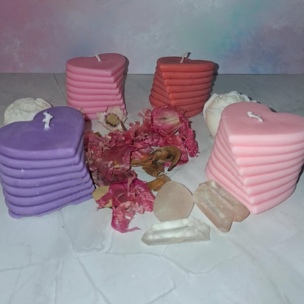 Hearts - Hand poured Kerasoy Wax Candle