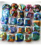 Patchwork Dichroic Fused Glass Brooch 068 Handmade  - Image 7