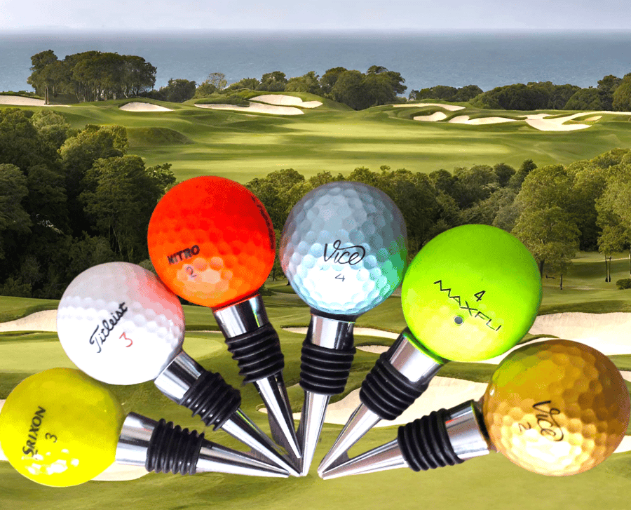 Novelty Golf Ball Wine Stopper