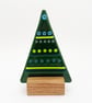 Fused Glass Christmas Tree - Handmade Fused Glass Sculpture - Image 1