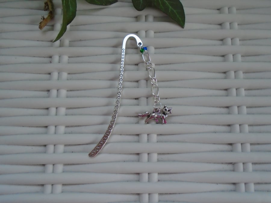 Silver Plated Fox Bookmark 