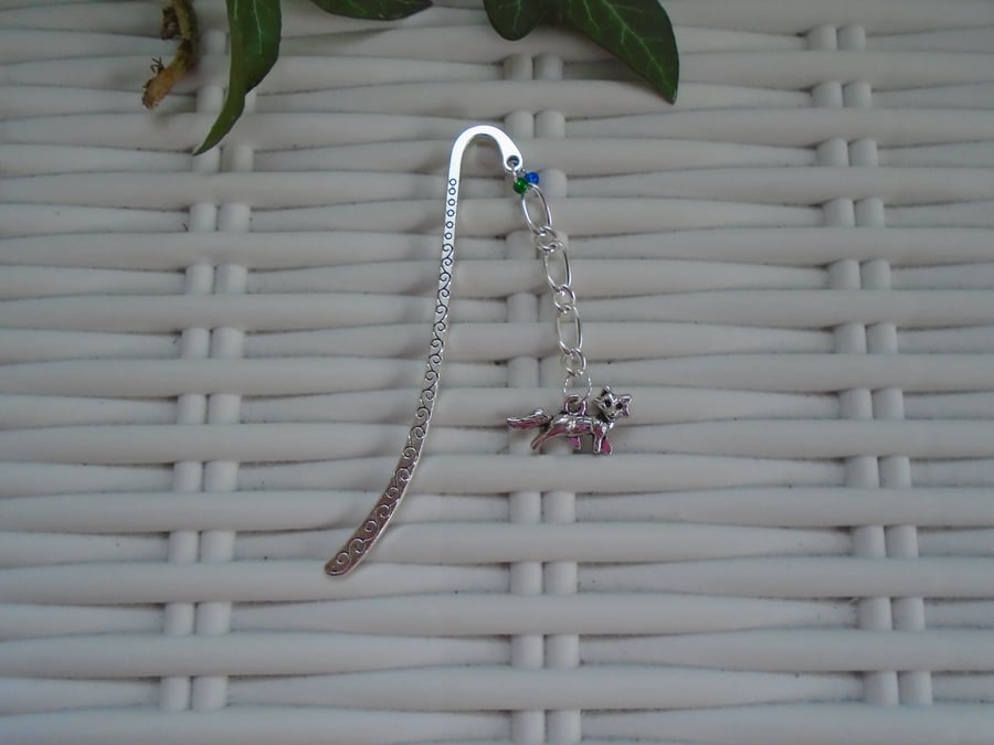Silver Plated Fox Bookmark 