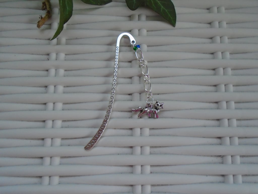 Silver Plated Fox Bookmark 