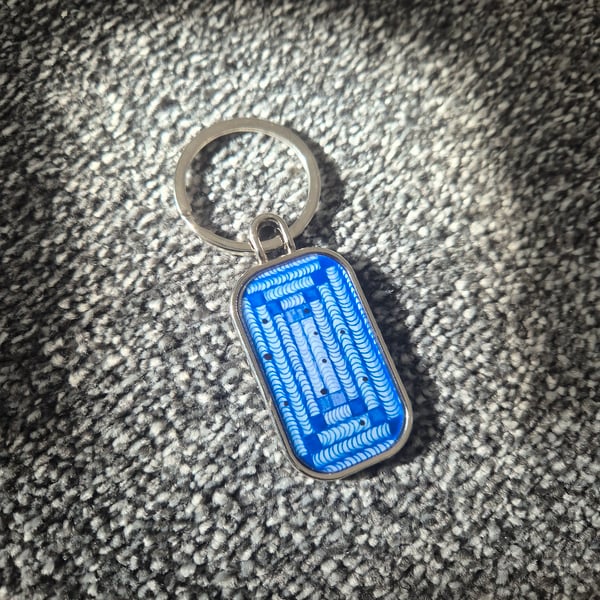 Zentangle Abstract Pattern Art Keyring