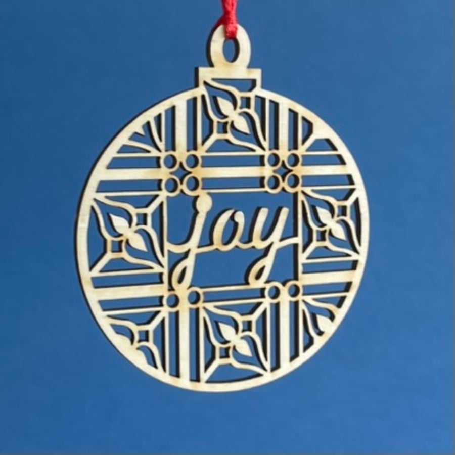 'Joy' bauble (small)