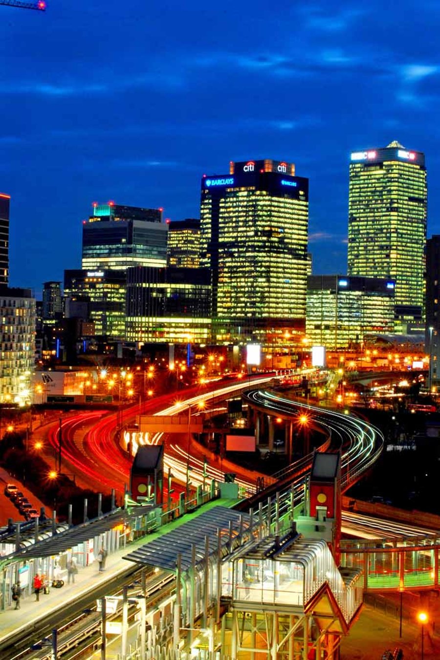 East India Dock Station Canary Wharf London 12"x18" Print