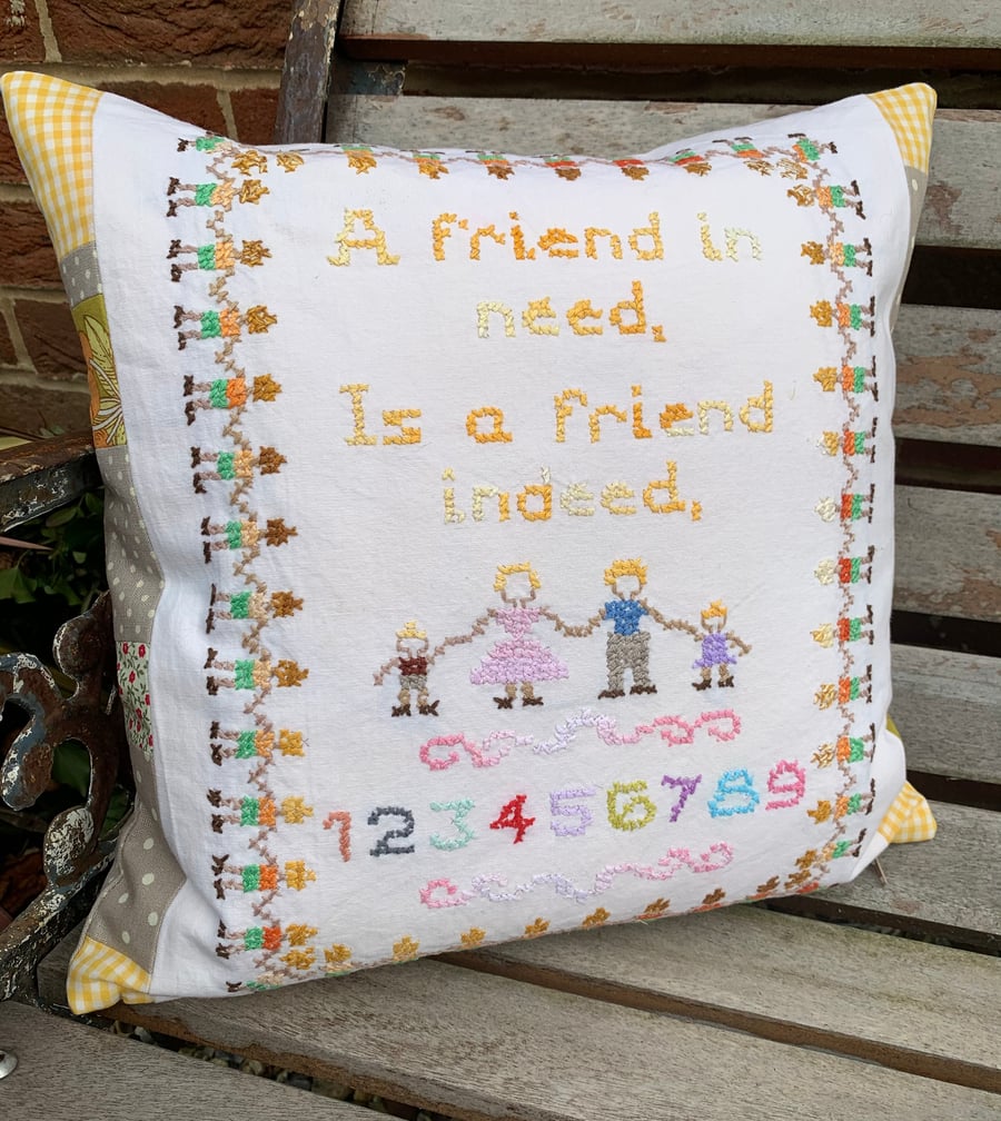 Patchwork Sampler cushion cover