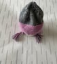 Grey and Heather ear flap hat with tassels - Image 3