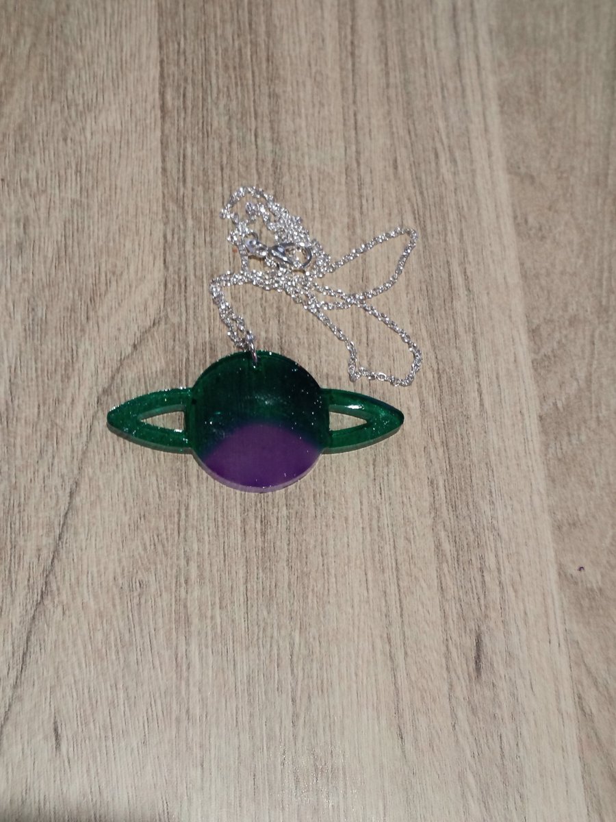Planet necklace handmade unique gift 