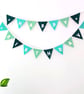 Felt Happy Birthday Bunting in Calming Sea Greens - Reusable Party Banner - Image 5