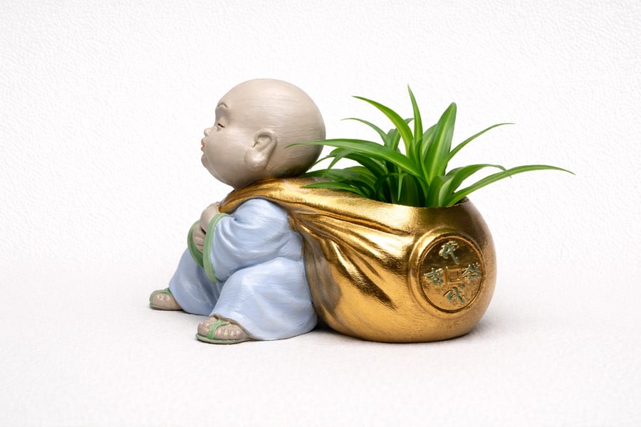 Buddha Planter Ornament – 3D Printed Decorative Plant Holder