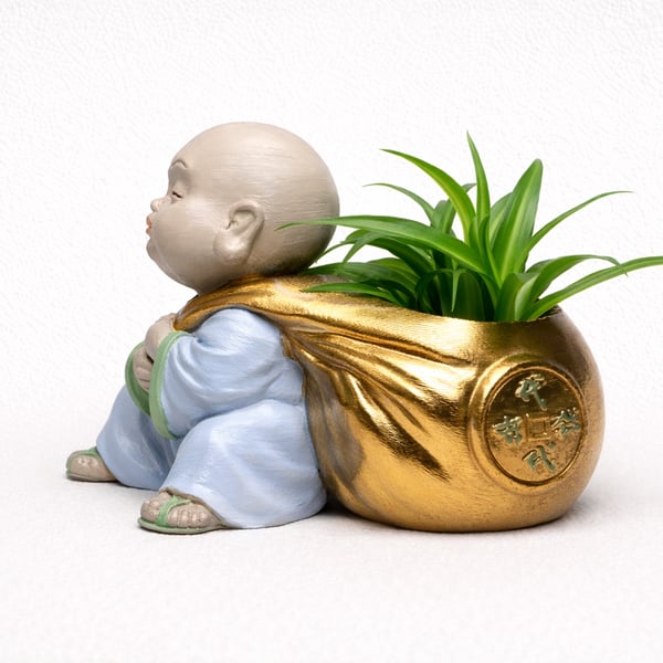 Buddha Planter Ornament – 3D Printed Decorative Plant Holder