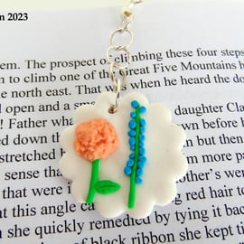 Floral Polymer Clay Bookmark