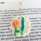 Floral Polymer Clay Bookmark