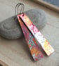 Long Copper Earrings, Flame Painted Earrings, Multicoloured, Oxidised Copper - Image 1
