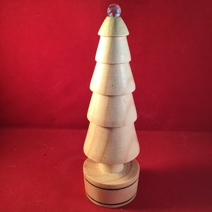  Crystal topped, Christmas tree.