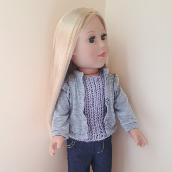 KNITTING PATTERN PDF Parma Violet Vest for Doll