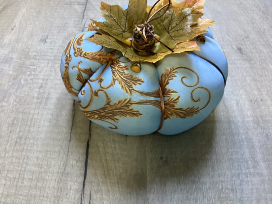 Fabric pumpkin ornament
