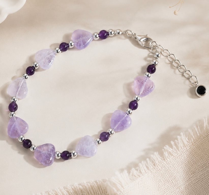 Handmade Lavender Amethyst Bracelet