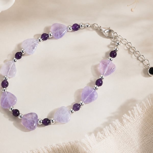 Handmade Lavender Amethyst Bracelet
