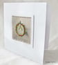 CHRISTMAS WREATH EMBROIDERED ECO PRINT CARD WINTER - Image 3
