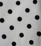 Christmas Stocking in Cream with Black Polka Dots - Medium - Image 3
