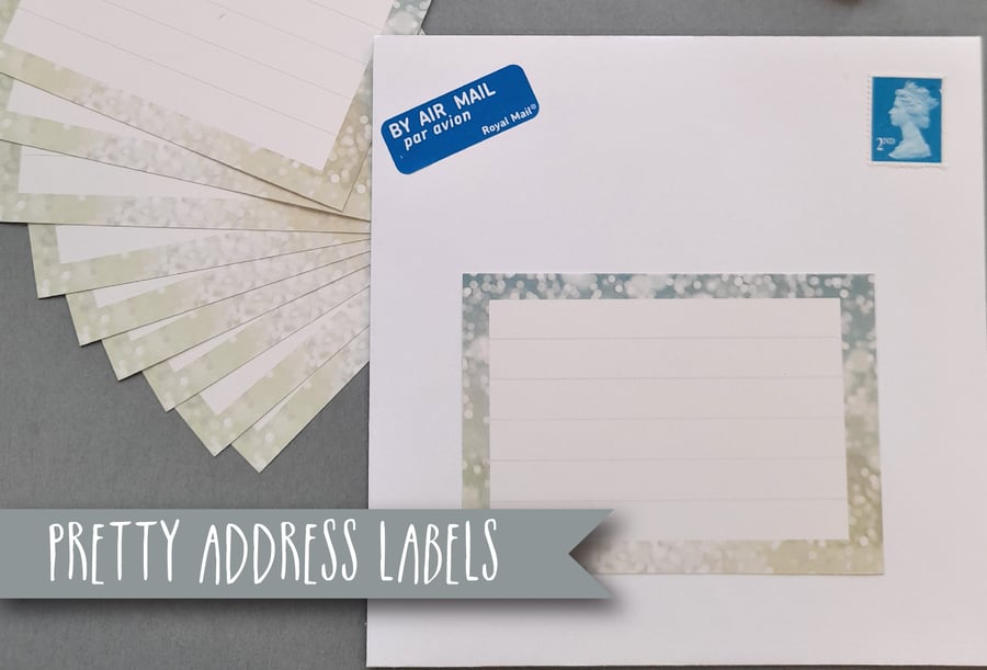 Pretty address labels, abstract pattern