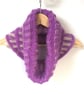 Lilac Mohair Hand knit cowl - Image 1