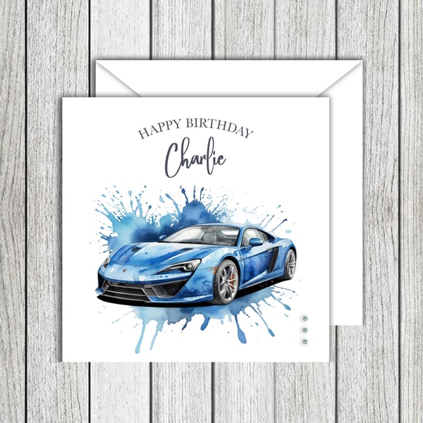 Happy Birthday Car Birthday Card 2025