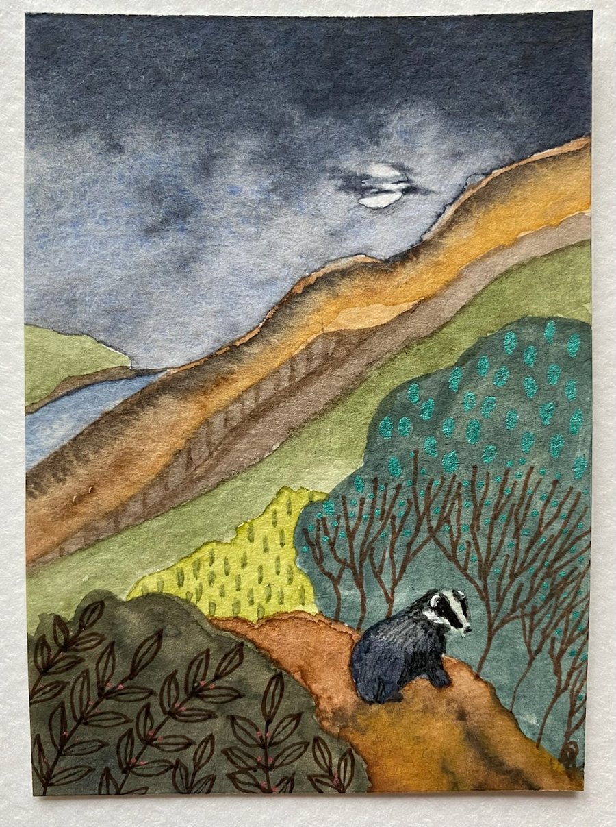 Badger Path aceo