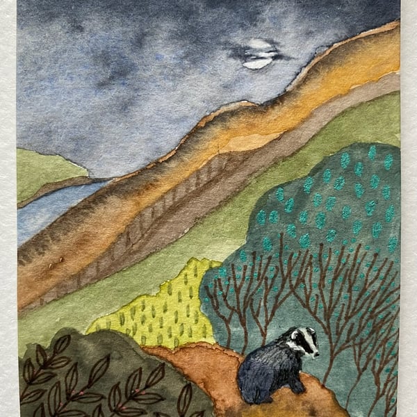 Badger Path aceo