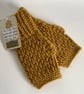 FINGERLESS MITTS , gloves ' Erme Trail '. Soft Wool blend. Mustard. - Image 4