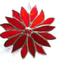 Red Flower Stained Glass Suncatcher Handmade - Image 5