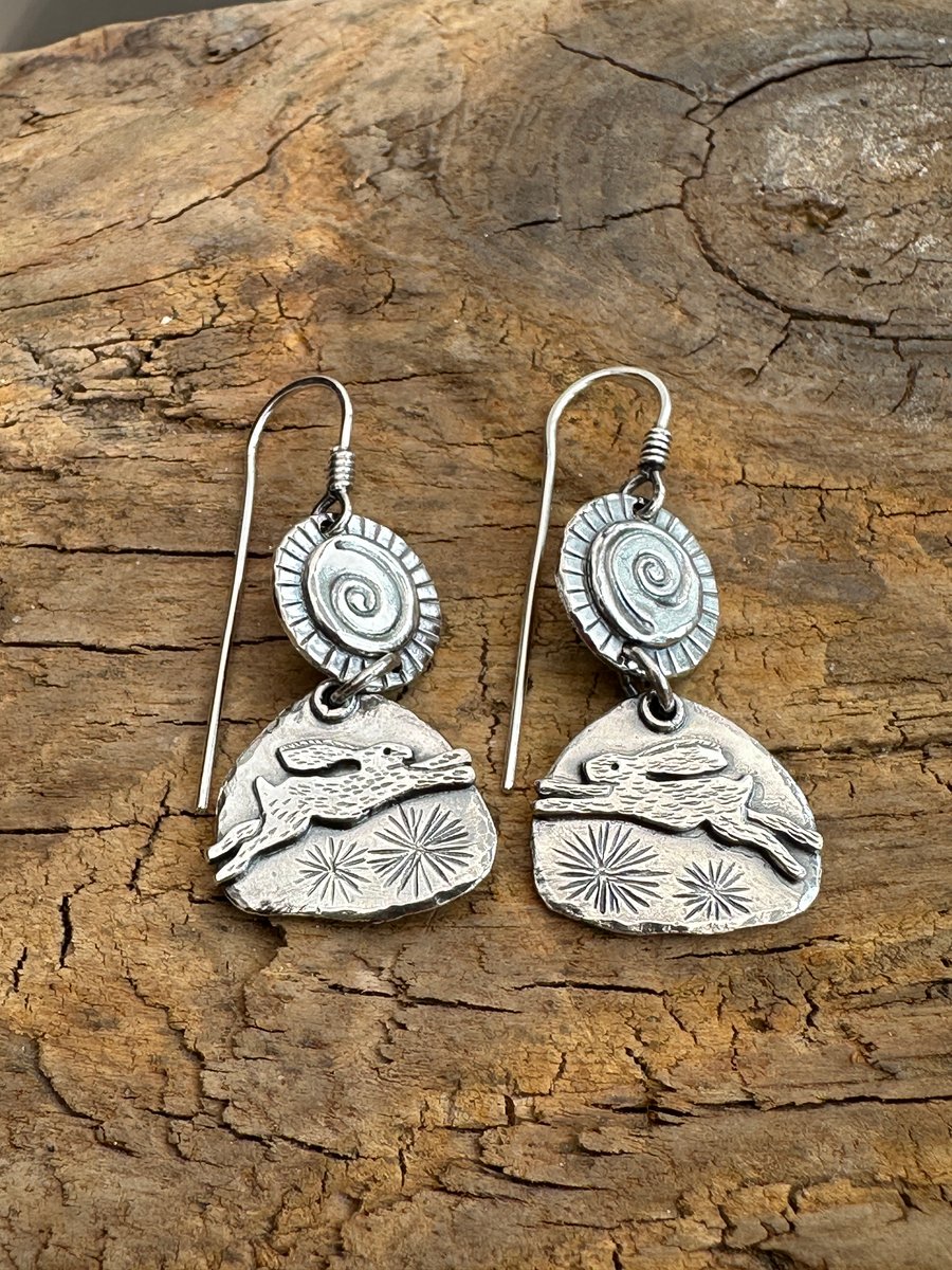 Silver Hare Earrings