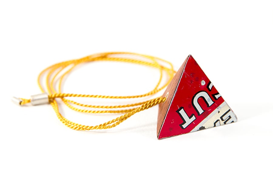 Pyramid Player's Tin Necklace  