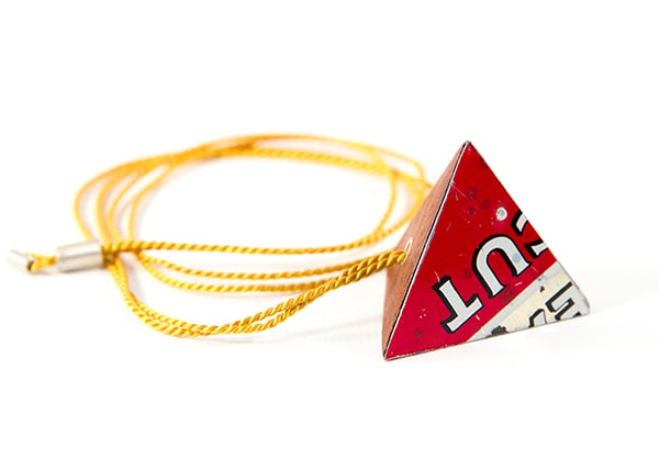 Pyramid Player's Tin Necklace  