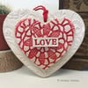30% OFF Ceramic heart decoration Love loveheart pottery heart