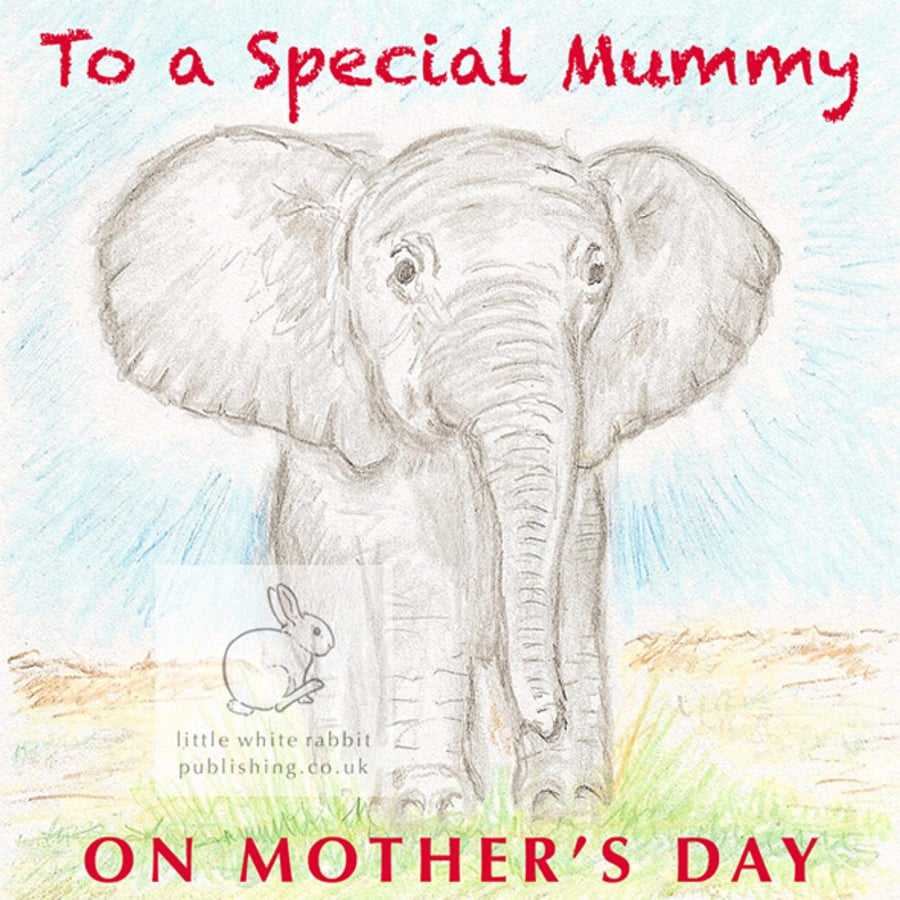 Benny the Baby Elephant - Mother's Day Card