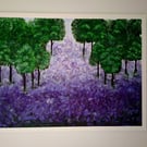 Original Abstract Acrylic Painting - Abstract Art – Lavender Field